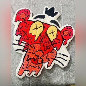 Pink panther inspired custom handmade tufted rug